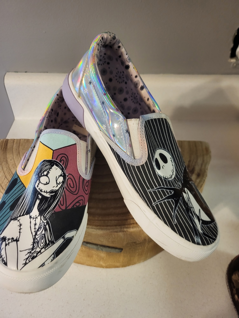 Nightmare Before Christmas Jack And Sally Slip On Shoes Size 7 Run Big